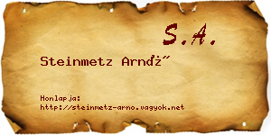 Steinmetz Arnó névjegykártya